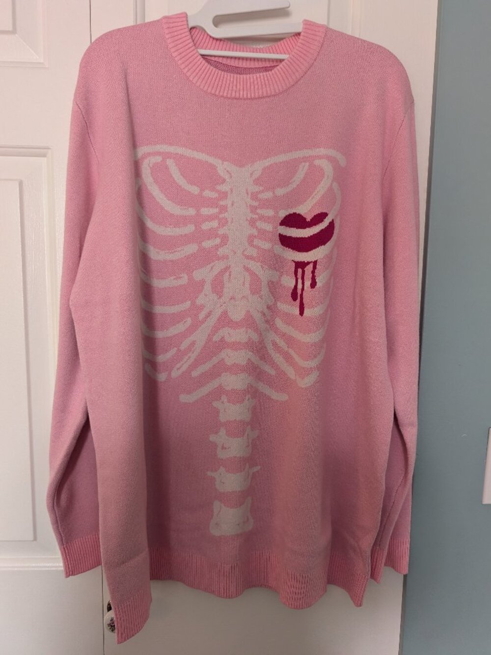 Black Milk pink ribcage sweater